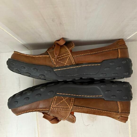 MIA Brown Leather Loafers Women’s Sz 7.5 Driving Moc Slip On Shoes Retro 90s - Picture 7 of 9